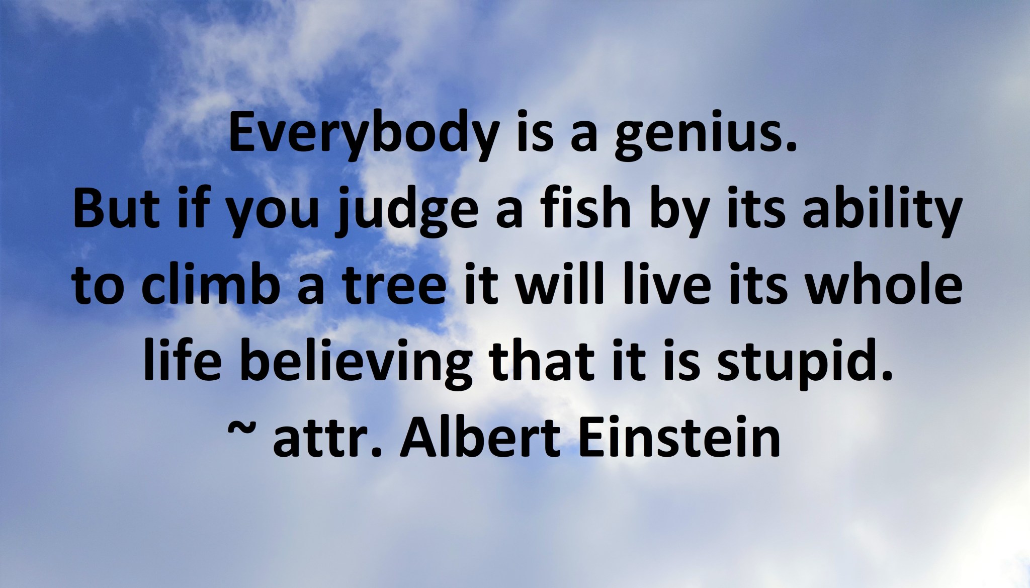 Albert Einstein - Everybody is a genius